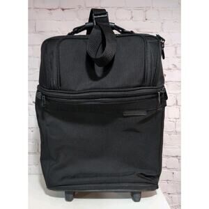 Briggs & Riley Baseline 22.5” Carry On Rolling Luggage 2 Wheel Black Ballistic